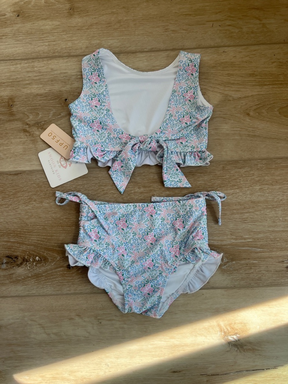 NWT Swoon Kids floral Ditsy Bloom 2 piece swim suit